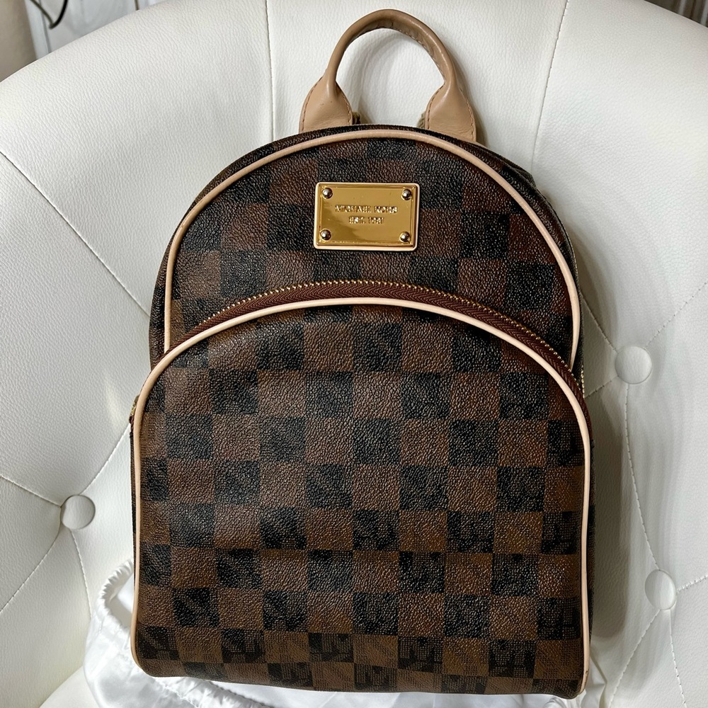 💙SOLD💙 MK Checkered Jet Set Travel Backpack